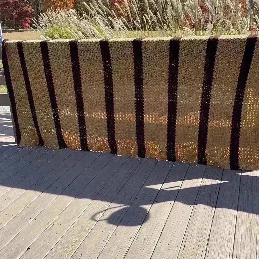 Brown and tan afghan. Great detail.